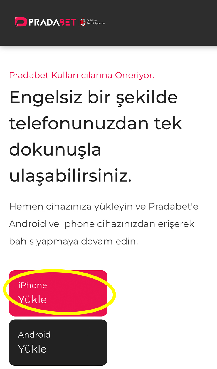 Pradabet iOS