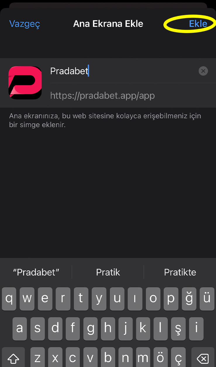 Pradabet iOS